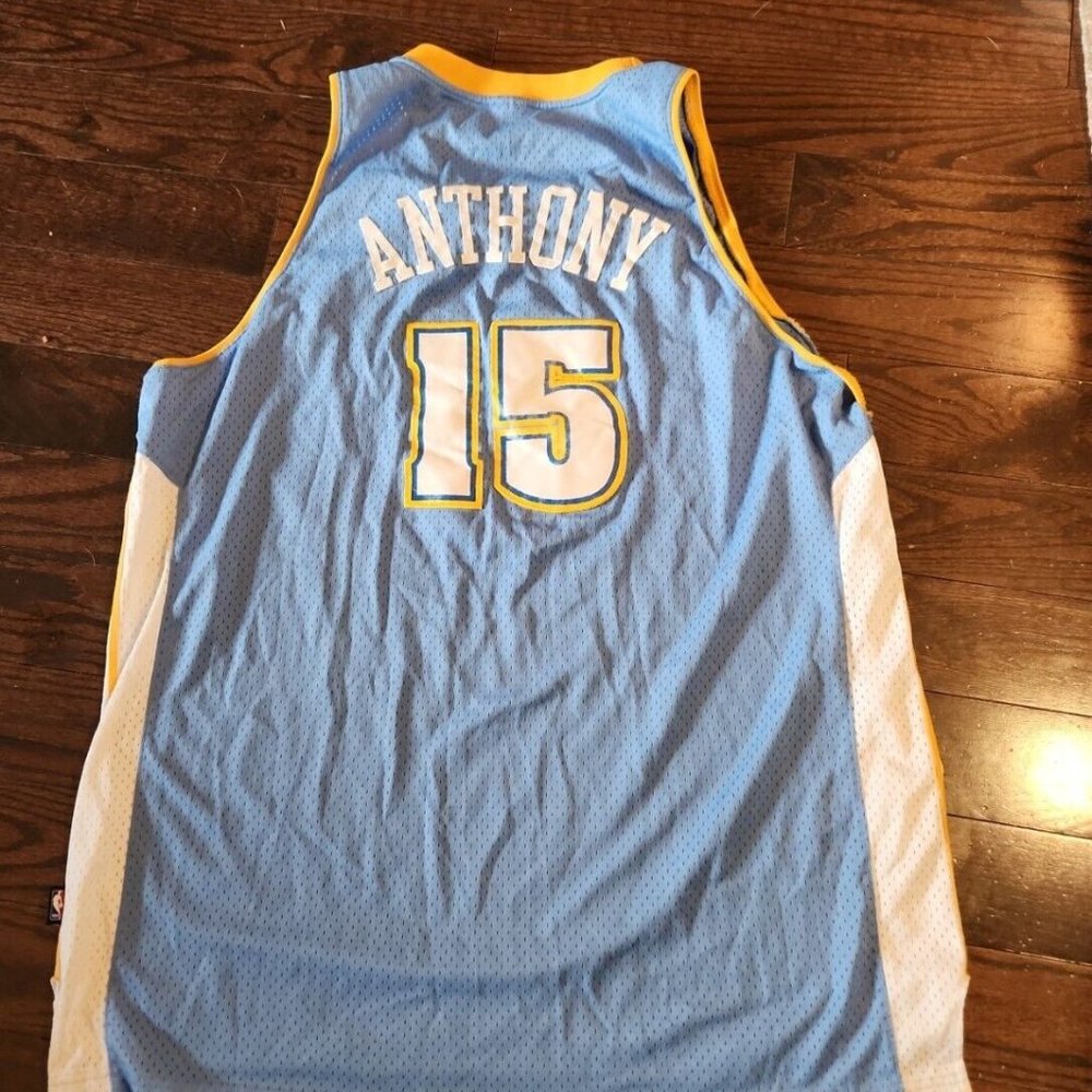 REEBOK AUTHENTIC Carmelo Anthony Jersey Denver Nuggets #15 Men's 3XL